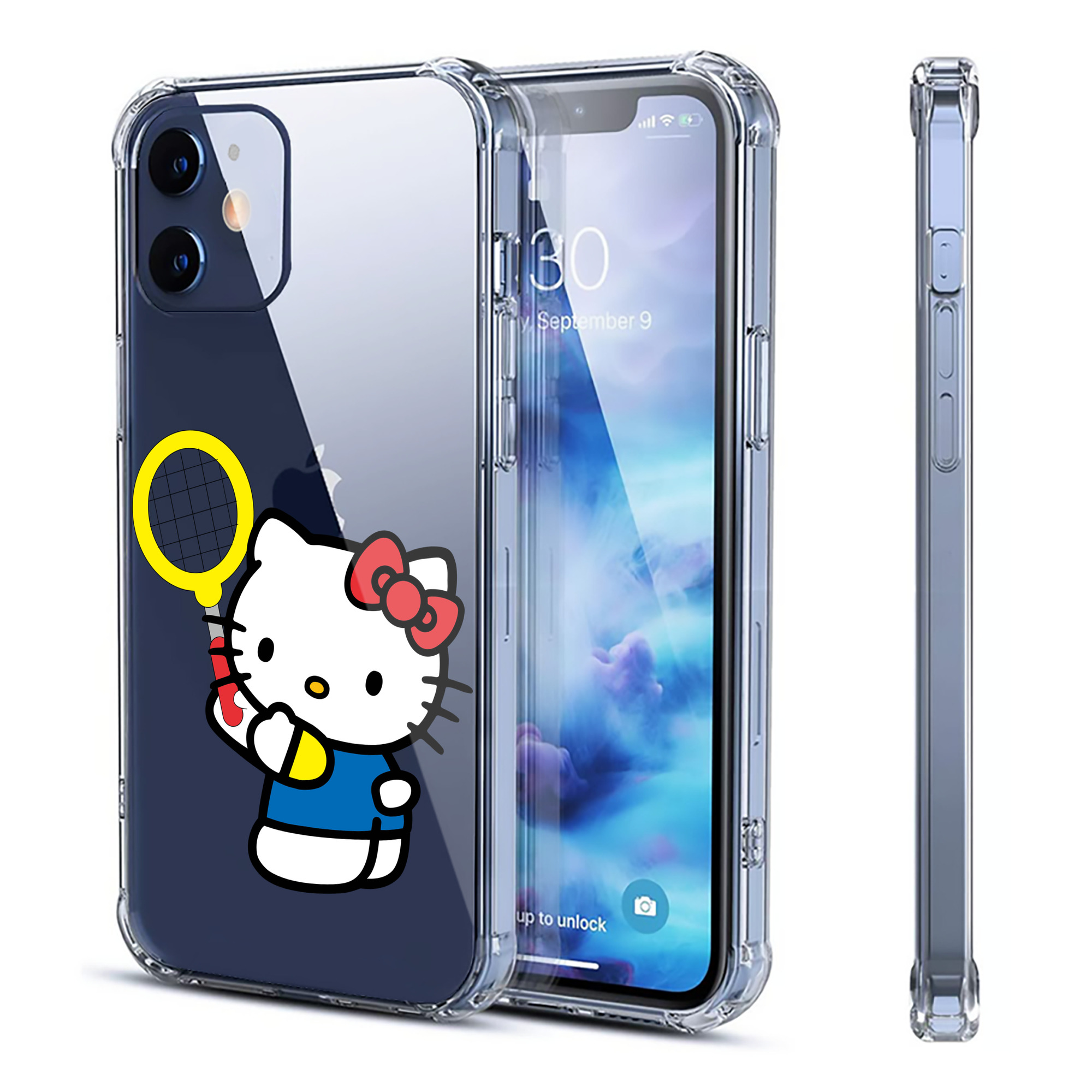 （画像用） Hello Kitty ハローキティ 【iPhone 12シリーズ対応】透明スマホケース（クリアソフトケース）